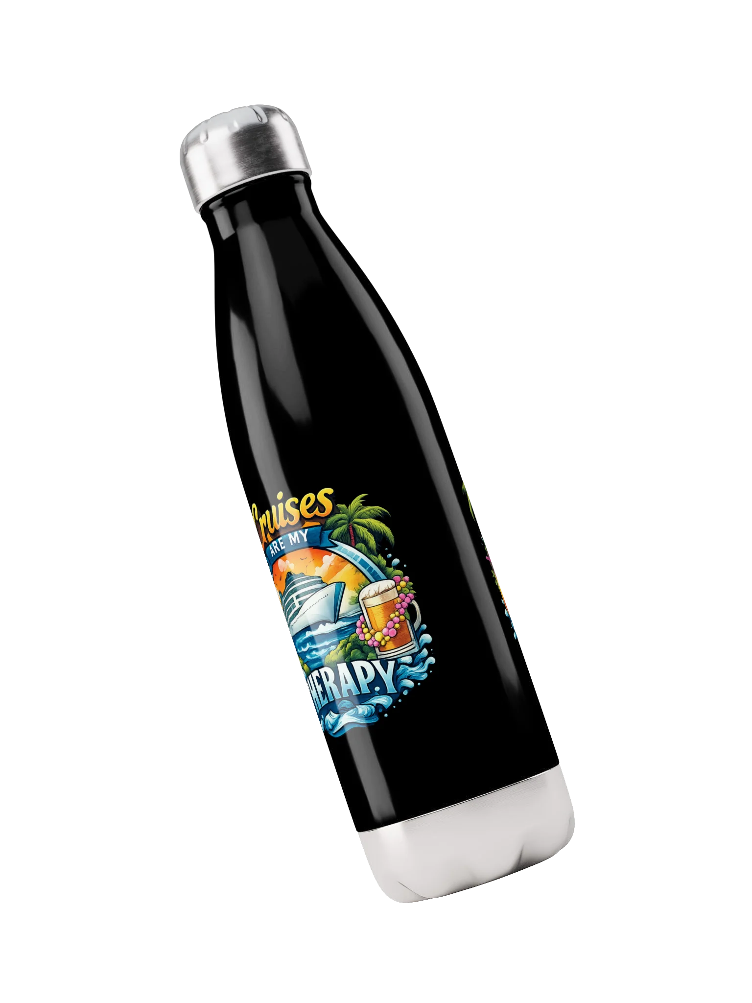 Cruises Are My Therapy Stainless Steel Water Bottle product image (3)