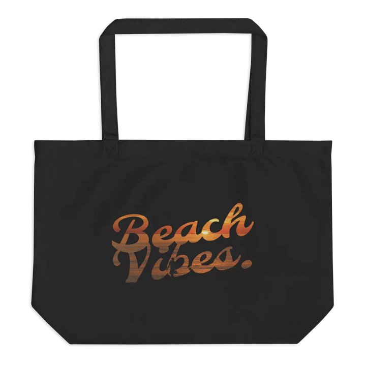 Beach Vibes Sunset Stroll Organic Tote Bag product image (1)