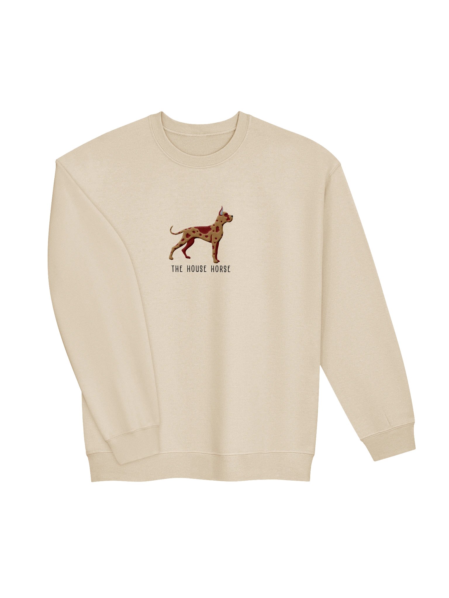 The House Horse Sweatshirt (Embroidered) of a Great Dane(Chocolate Merle, Cropped Ears) product image (43)