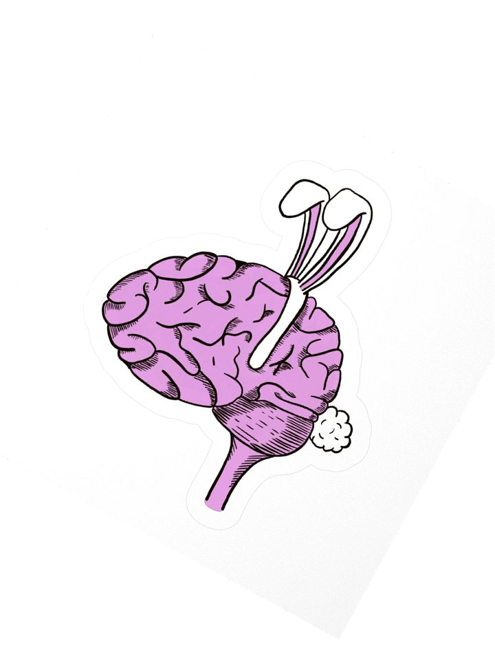 Festive Brain (Bunny) Kiss Cut Stickers product image (5)