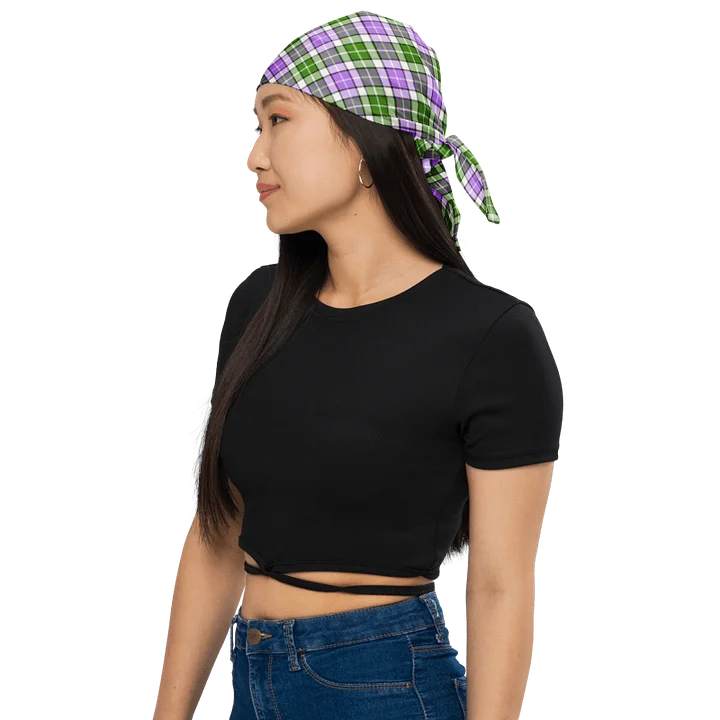 Lavender and Green Plaid Bandana product image (1)