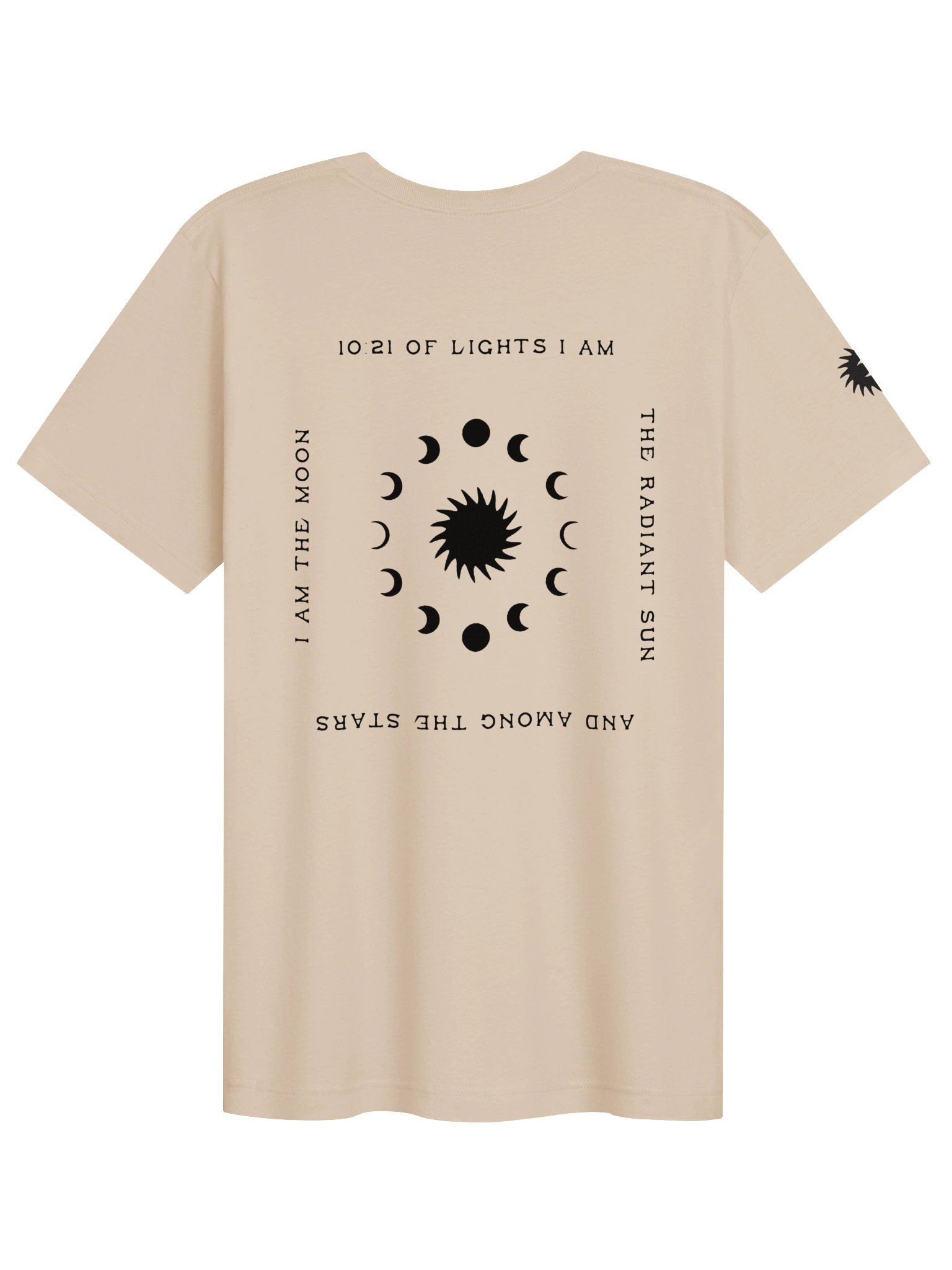 celestial 10:21 bhagavad gita tee - black artwork product image (2)