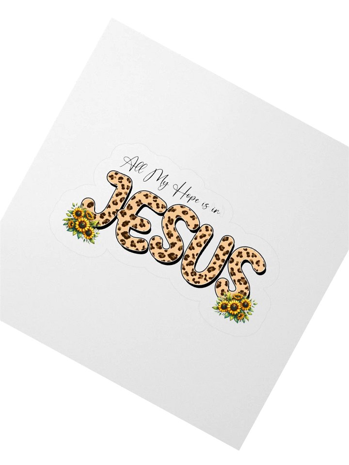 JESUS animal print Kiss Cut Stickers. product image (2)