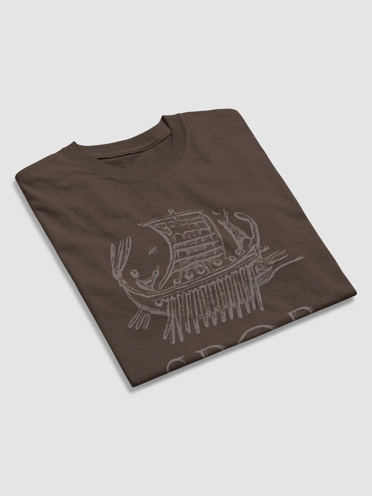 SPQR Galley Roman Art from 43 BC, Dark Chocolate T-Shirt product image (4)