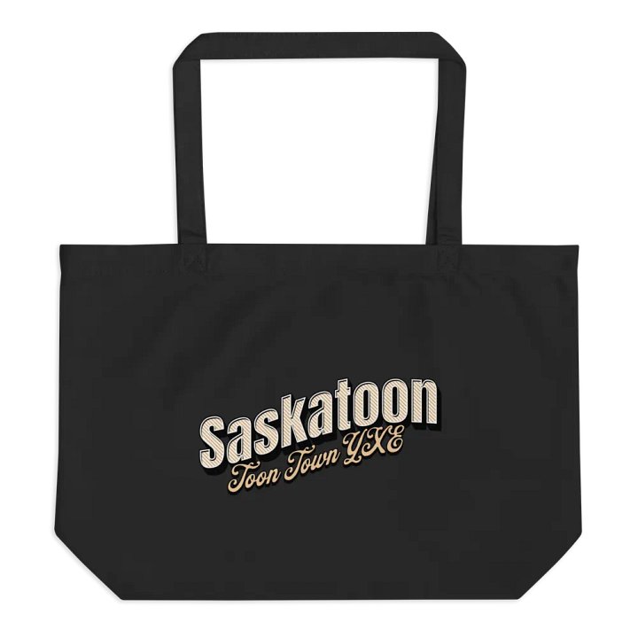 Saskatoon Toon Town YXE Black Tote product image (1)