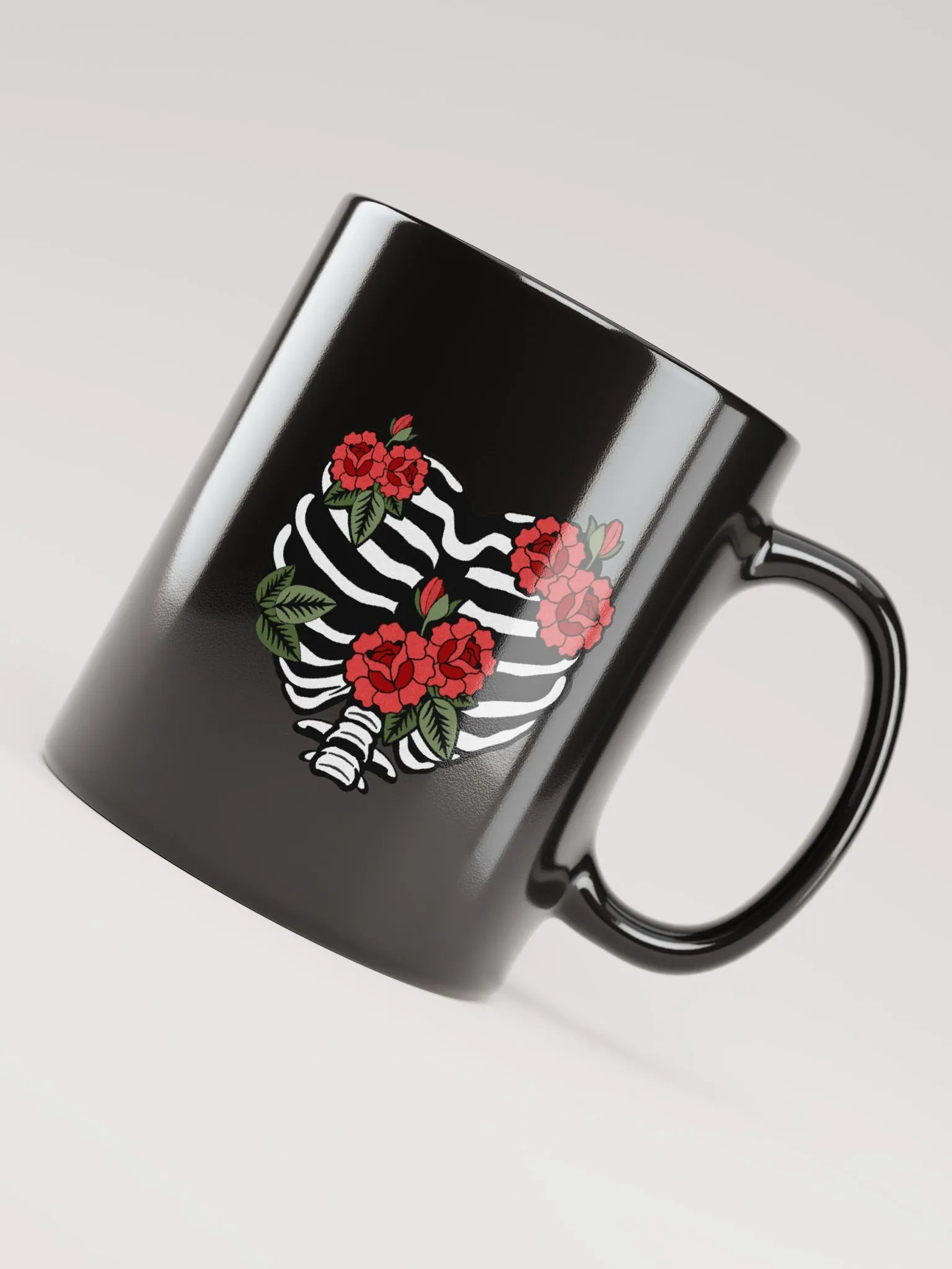 One with the Earth Black Glossy Mug product image (5)