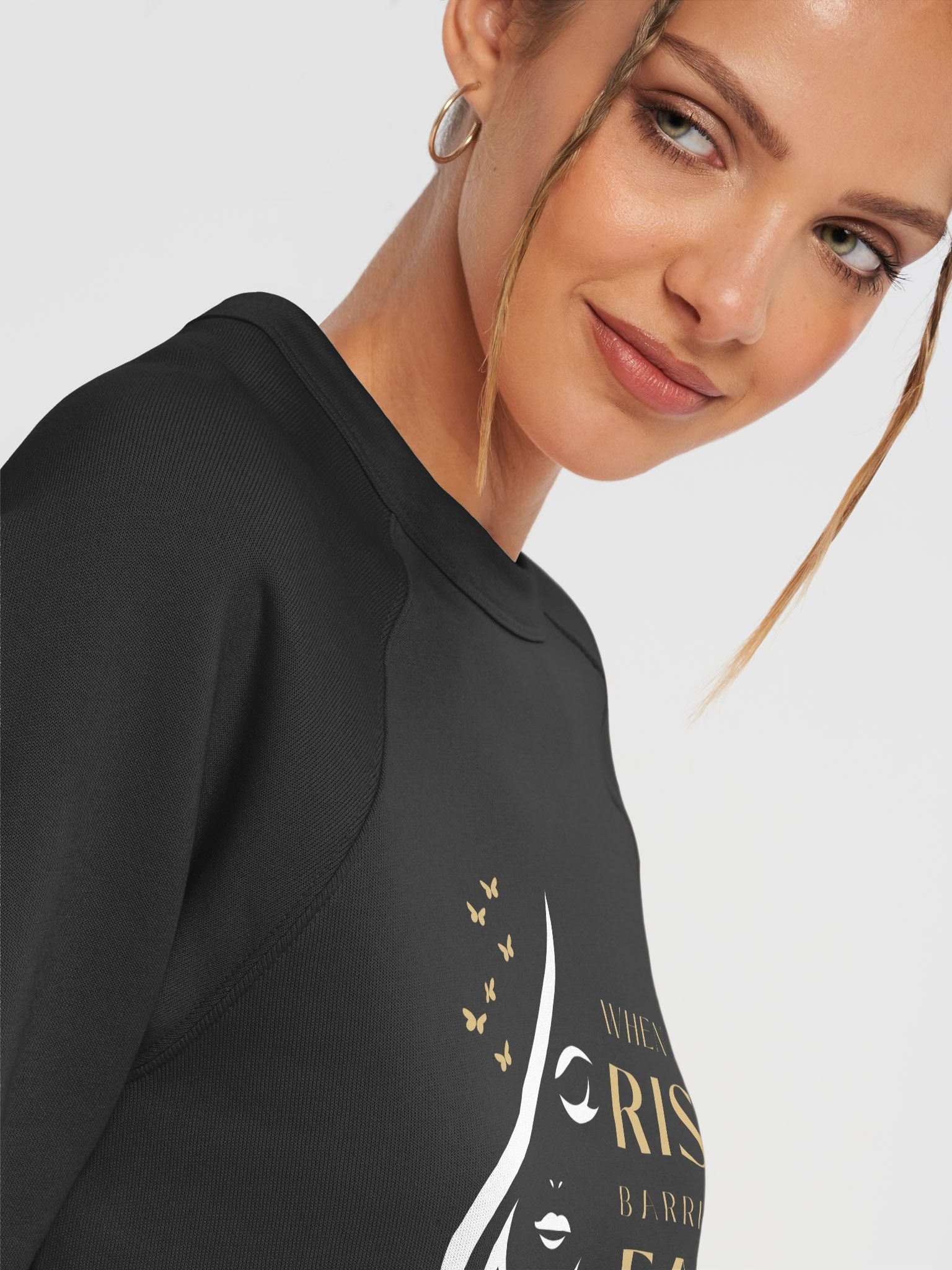 Women's Sponge Fleece Raglan Sweatshirt SFFB0149 product image (3)