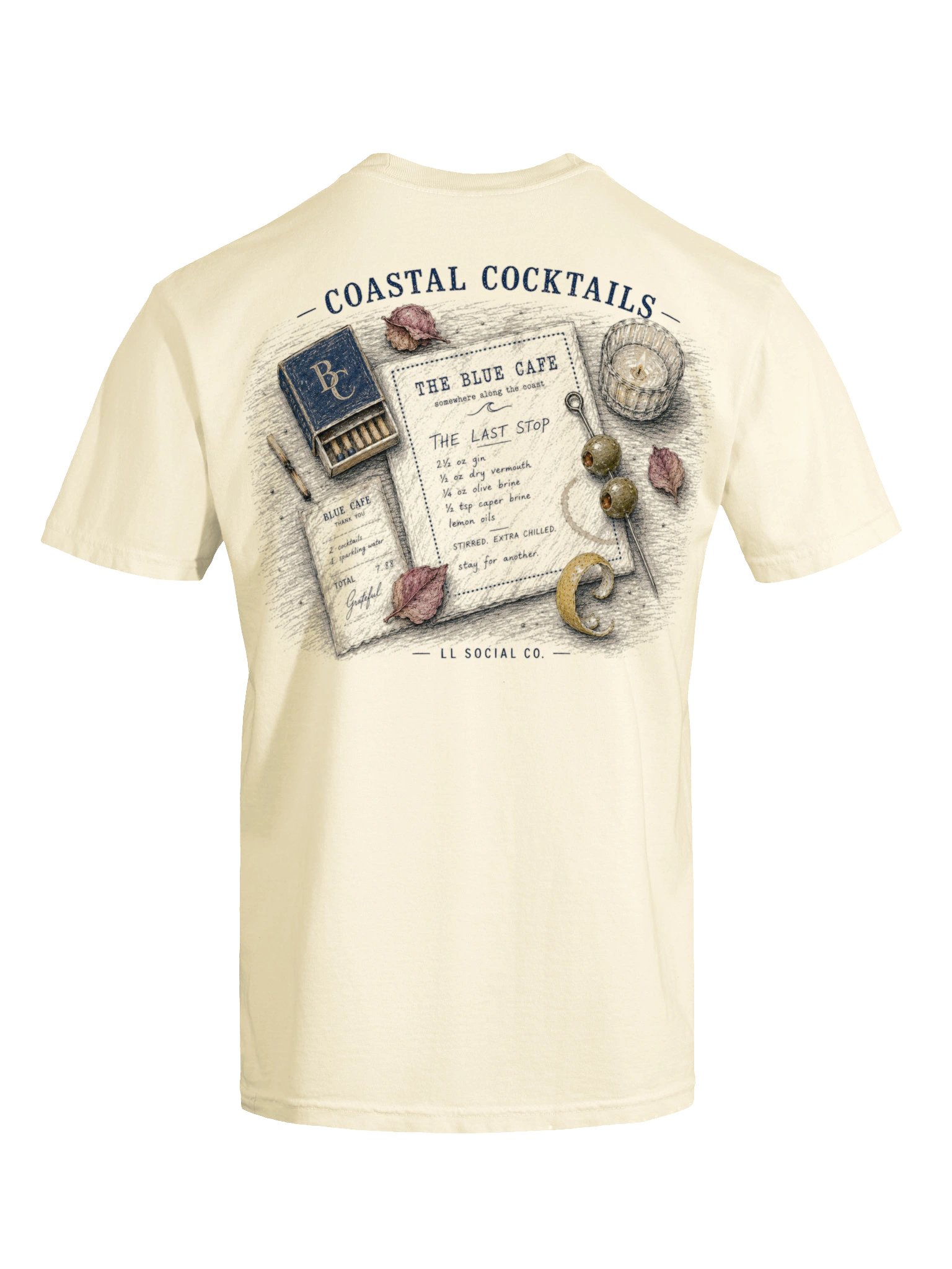 LL Social Co. The Last Stop Tee — Coastal Cocktails product image (7)
