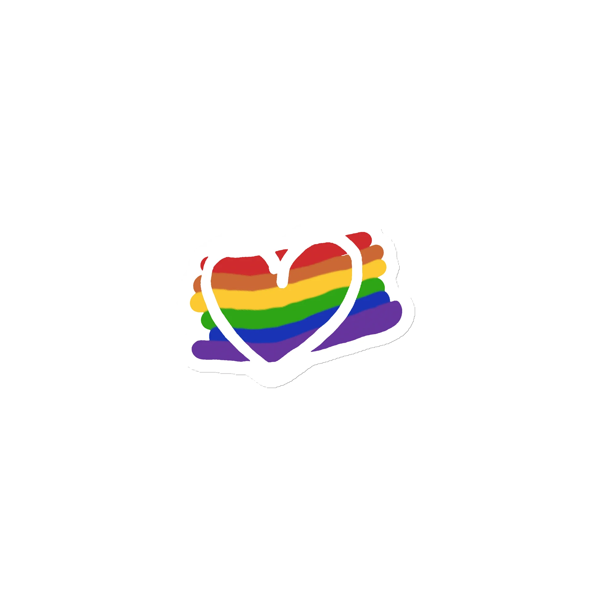 Rainbow Heart Magnet product image (1)
