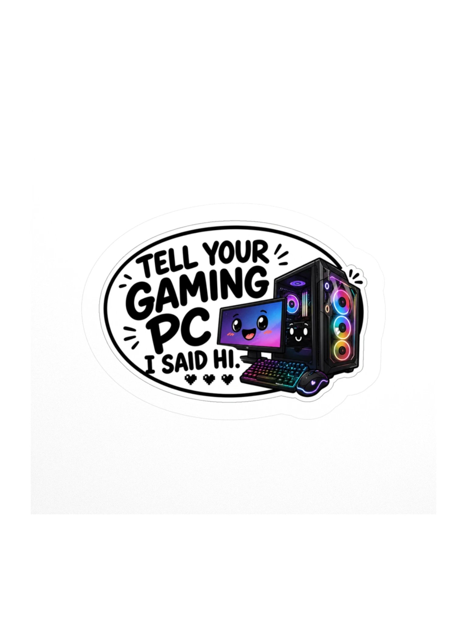 Gaming PC Kiss Cut Sticker product image (1)