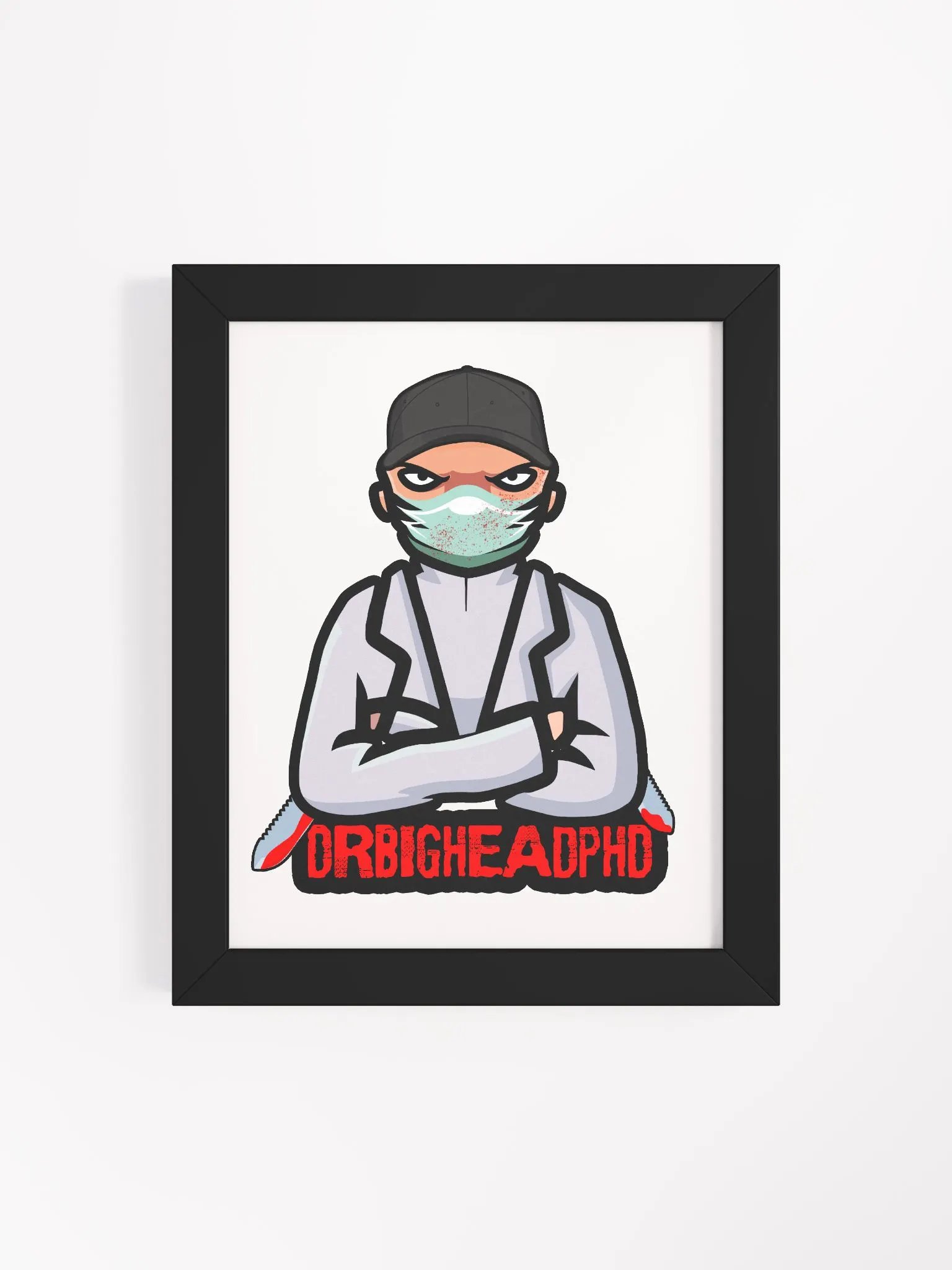 DRBIGHEADPHD Logo Framed Poster product image (44)
