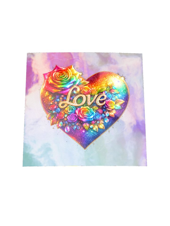 Rainbow Love Heart Holographic Sticker Sheet product image (1)