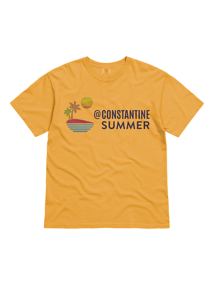 @CONSTANTINESUMMER: TROPICAL SUNSET VIBE T-SHIRT BY COMFORT COLORS (YELLOW) product image (1)