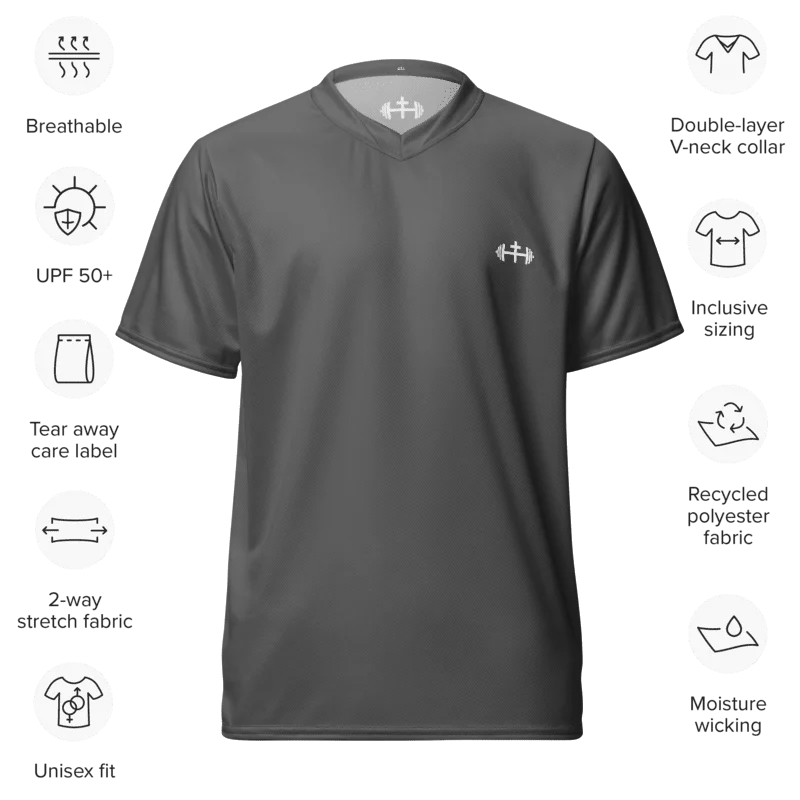 His House Mens Performance V-Neck T-Shirt - Grey product image (7)