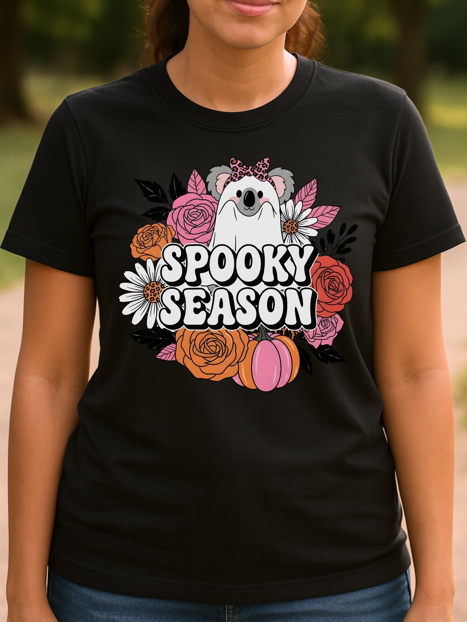 Spooky Season – Ghost Koala with Flowers Digital Print product image (2)