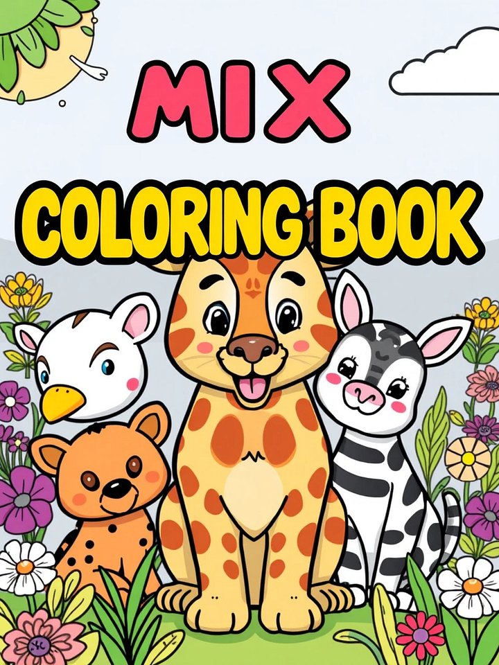 240-Page Mix Character Coloring Book product image (1)
