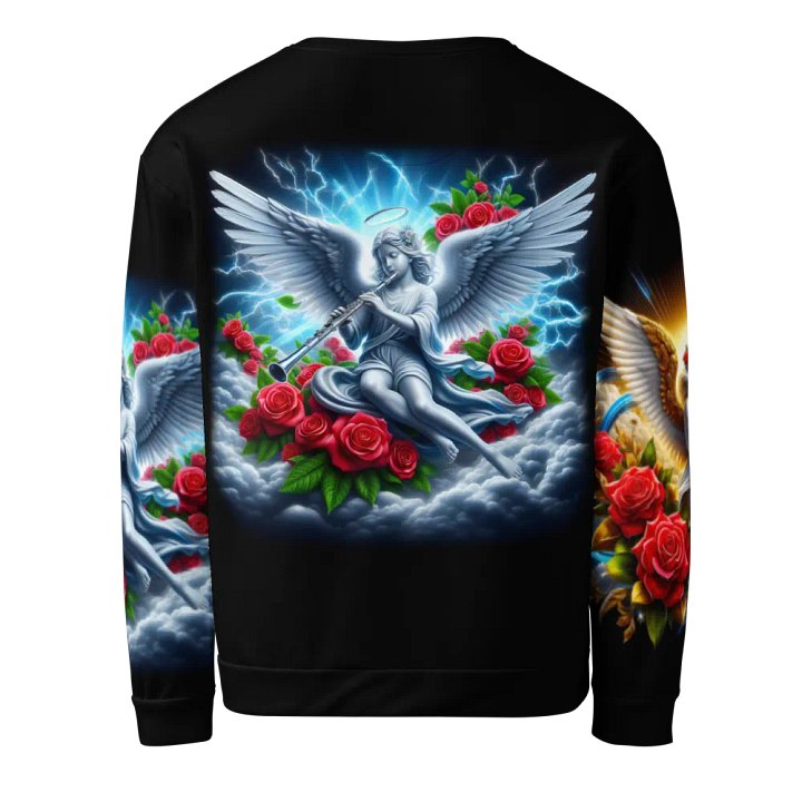 Angels making Music with a Clarinet - All-Over Unisex Sweatshirt #7 product image (2)