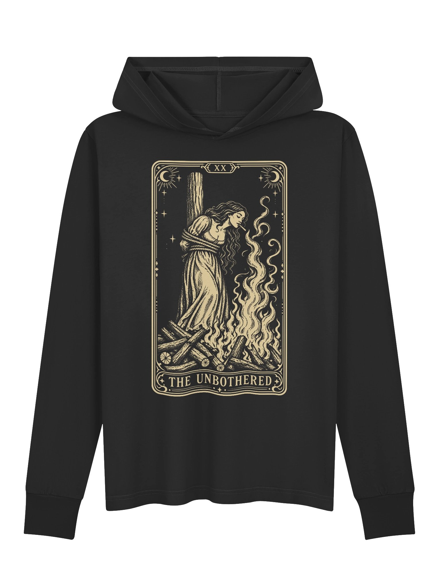 The Unbothered Tarot Long Sleeve Hooded Tee product image (2)