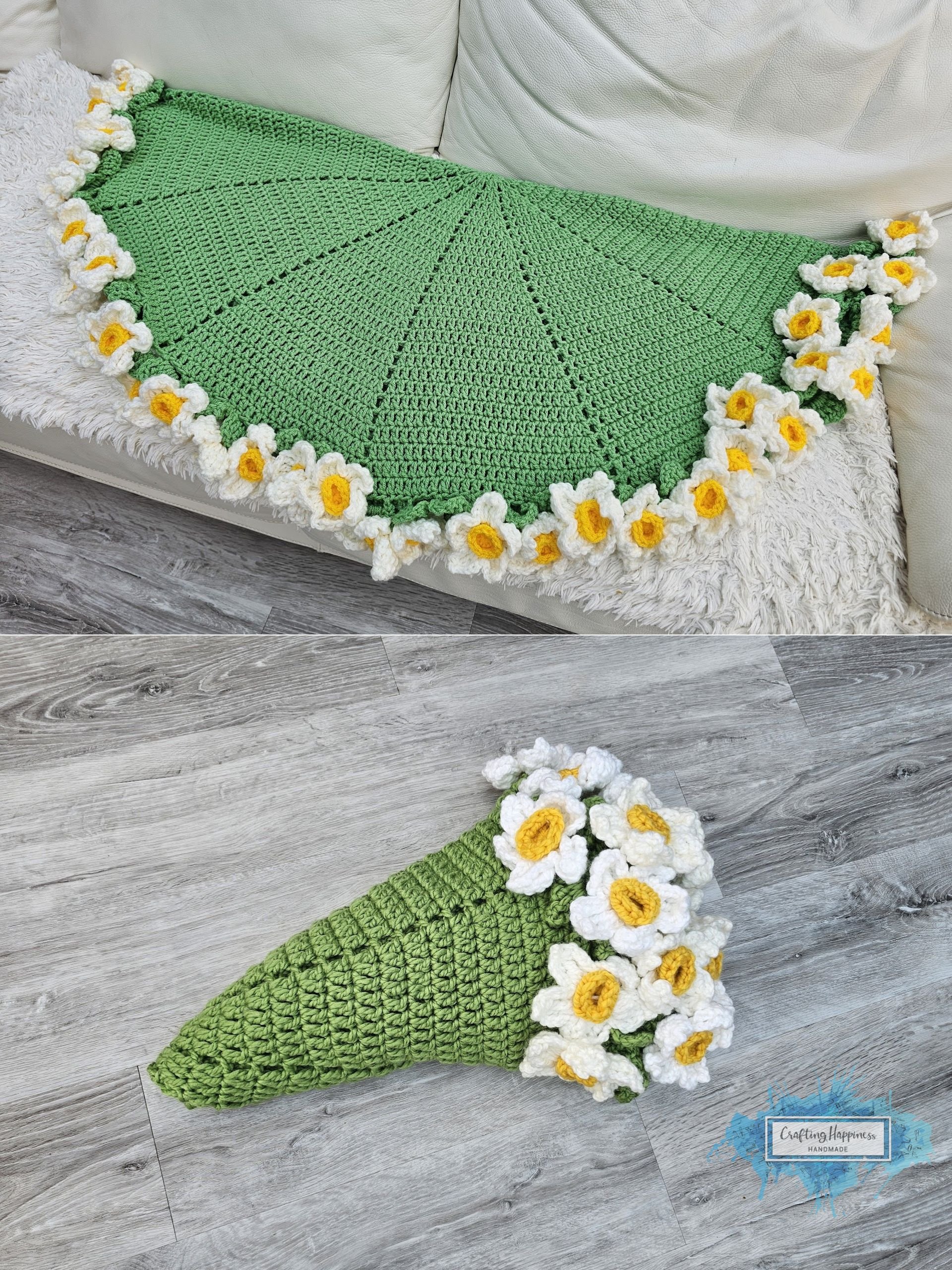 Crochet Flower Blanket Patterns Bundle | Rose, Sunflower, Daffodil, Lily (PDF) product image (3)