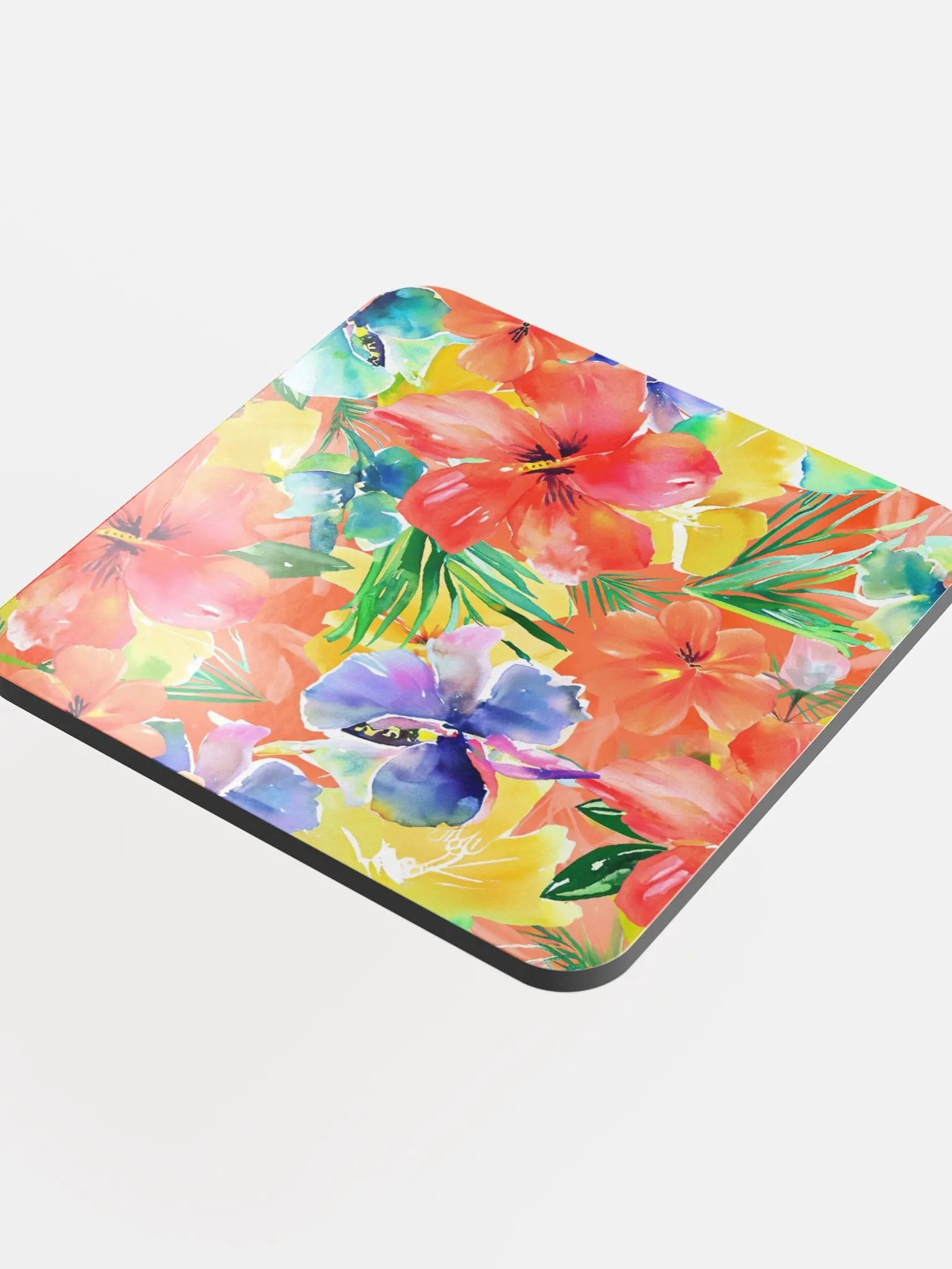 Vibrant Orange Floral Coaster - Taste of the Tropics product image (4)