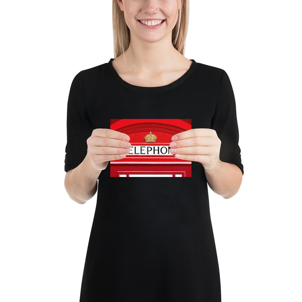 British Phone Booth Sign Studio Art Print product image (2)