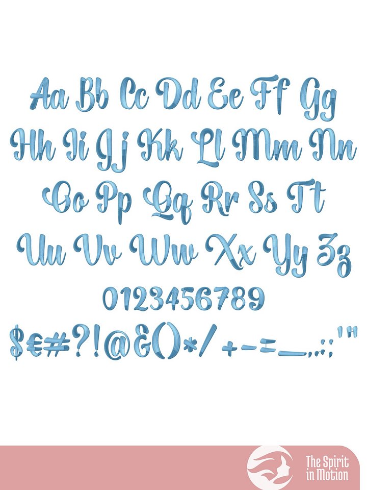 Lightning Script Embroidery Font product image (2)