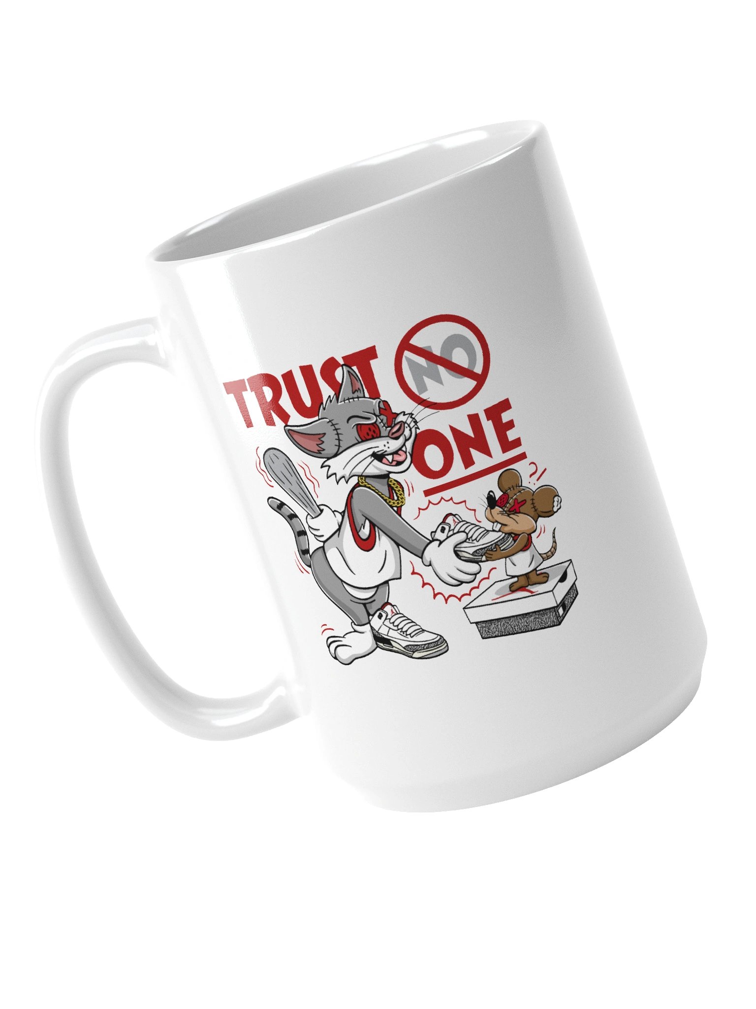 Ceramic Mug – Trust No One Modern Graphic Coffee Mug for Daily Use product image (4)