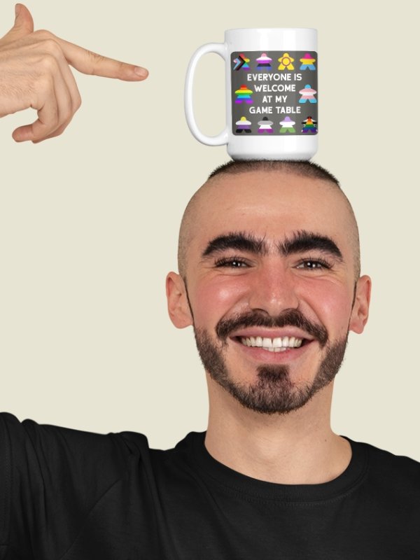 Inclusive LGBTQ Meeples Board Game 15 oz Mug product image (2)