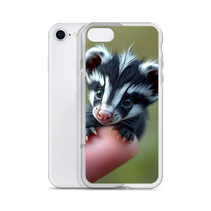 Tiny Skunk on a Finger iPhone® Clear Case product image (51)