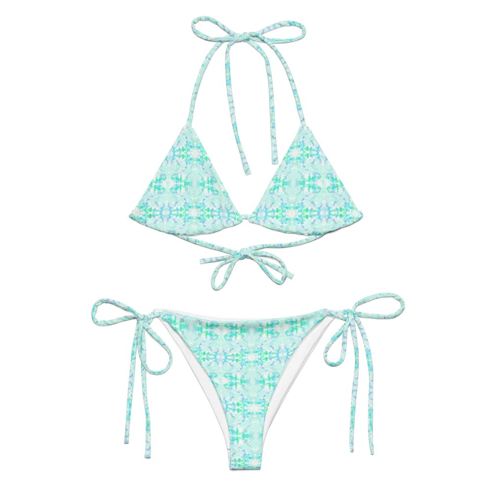 Light Aqua Geometric Pattern Bikini product image (3)