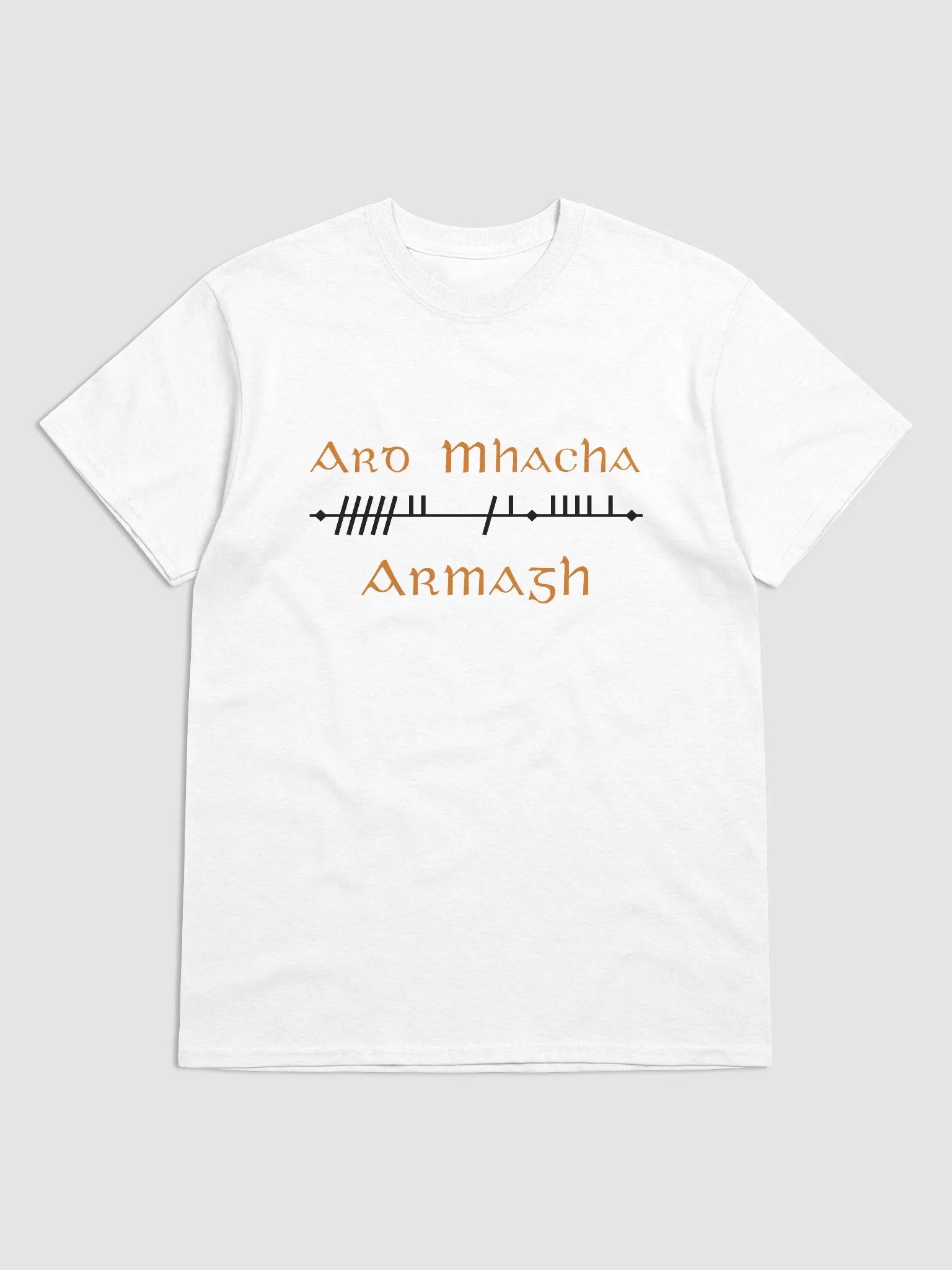 Armagh/Ard Mhacha Scholastic style white printed T-shirt product image (1)