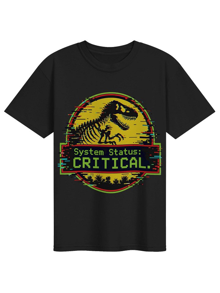 System Status: Critical — Retro Dino Glitch Tee product image (5)