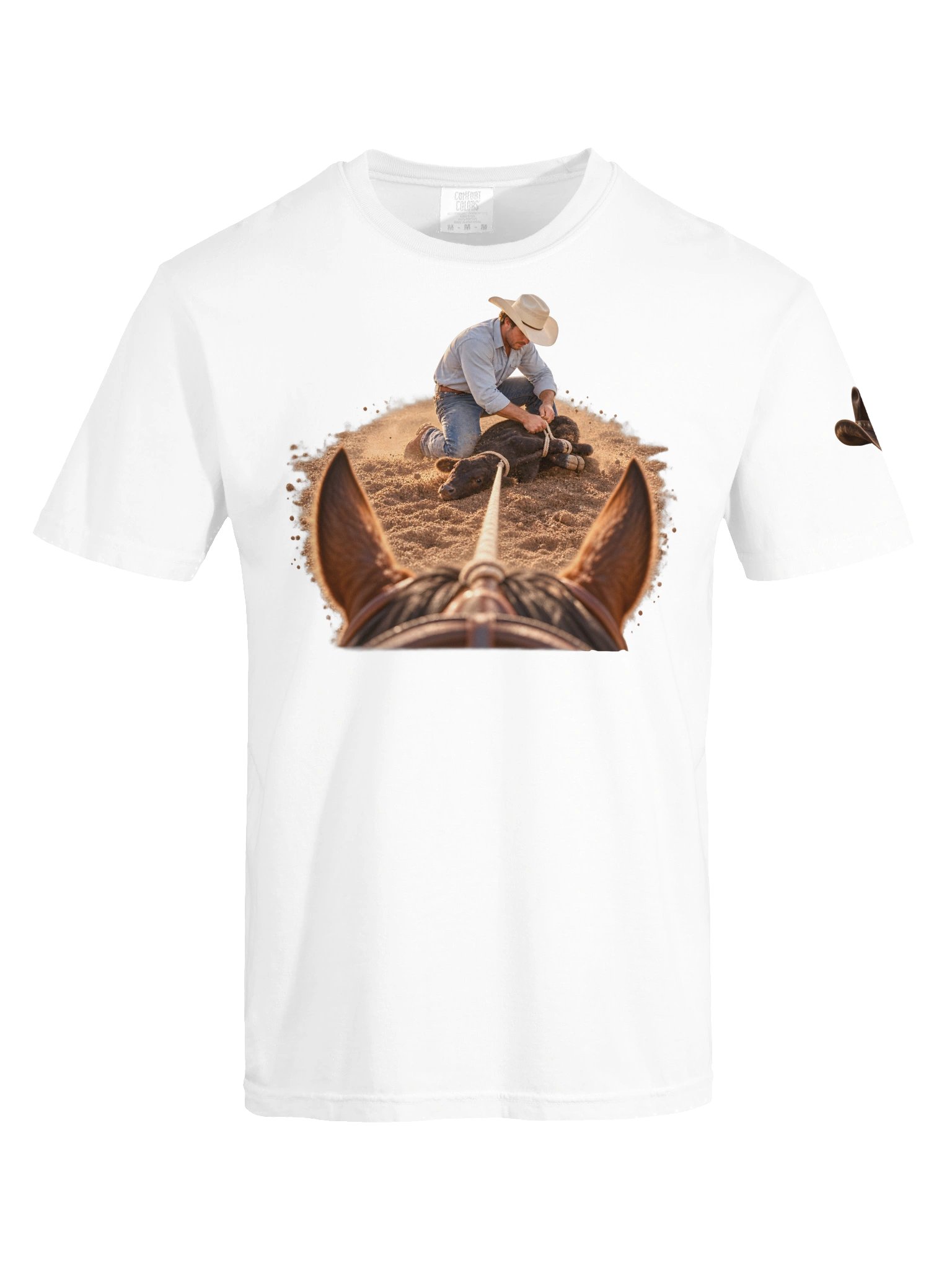 Calf Roping Rider’s View T-Shirt | BROKEN RODEO™ product image (11)