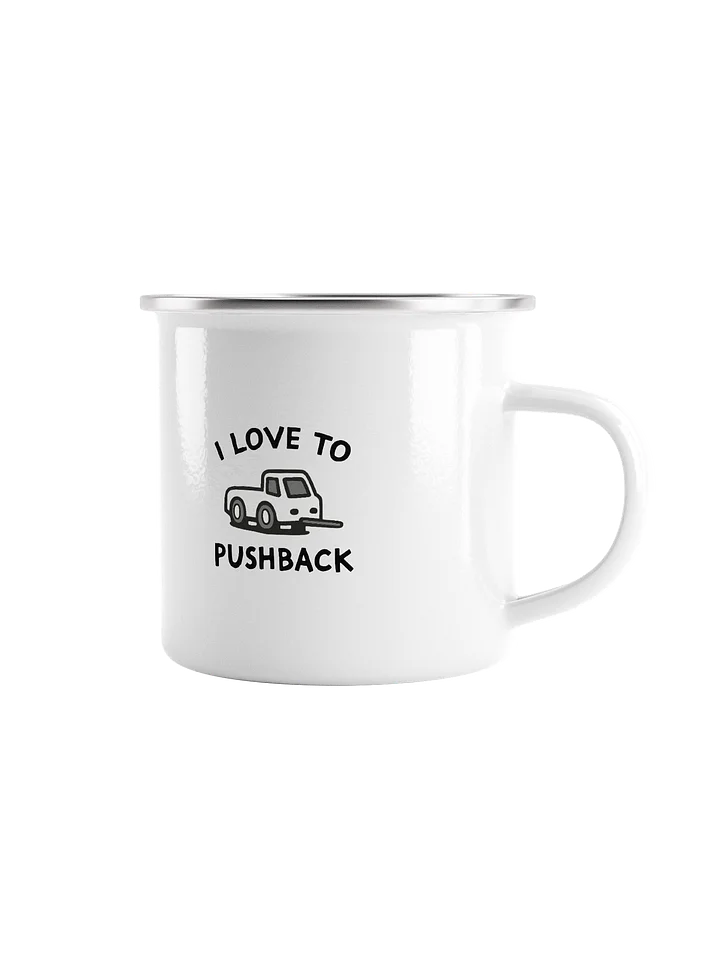 "I Love to Pushback" Children's Enamel Mug product image (1)