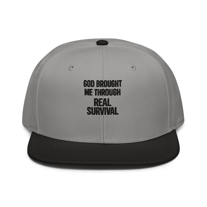 God Brought Me Through “Real Survival” Snapback Hat | GBMT Signature Flat Bill Cap product image (1)