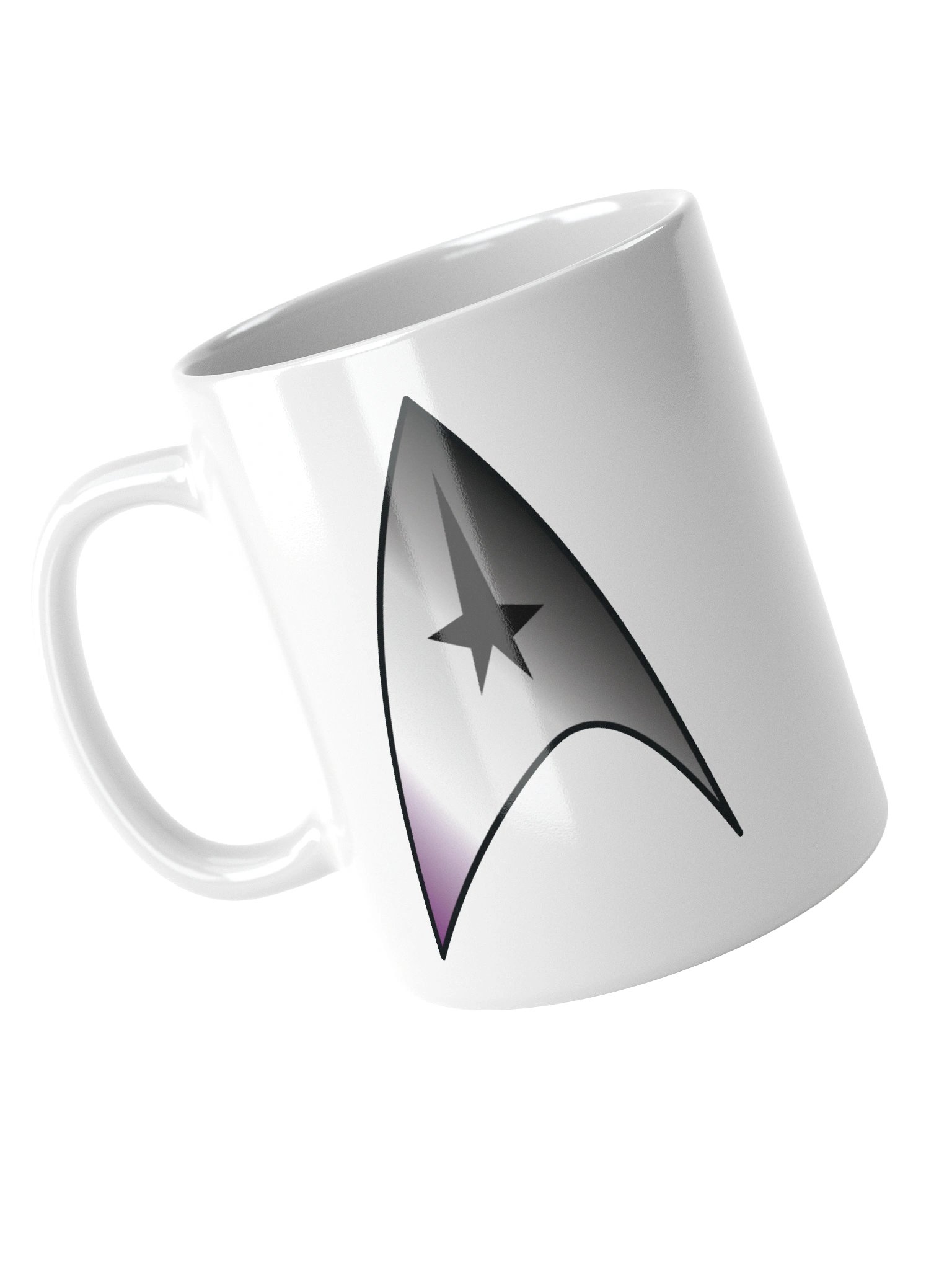 Asexual Pride Gradient Starfleet Mug product image (3)