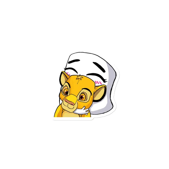 Tofu Hugging Teddy Lion Magnet product image (1)
