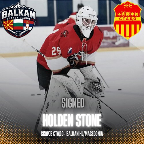 Congratulations to 2004 BC Goalie Holden Stone on his signing to play overseas for @skopjehokej in Macedonia 🇲🇰!! They are no...