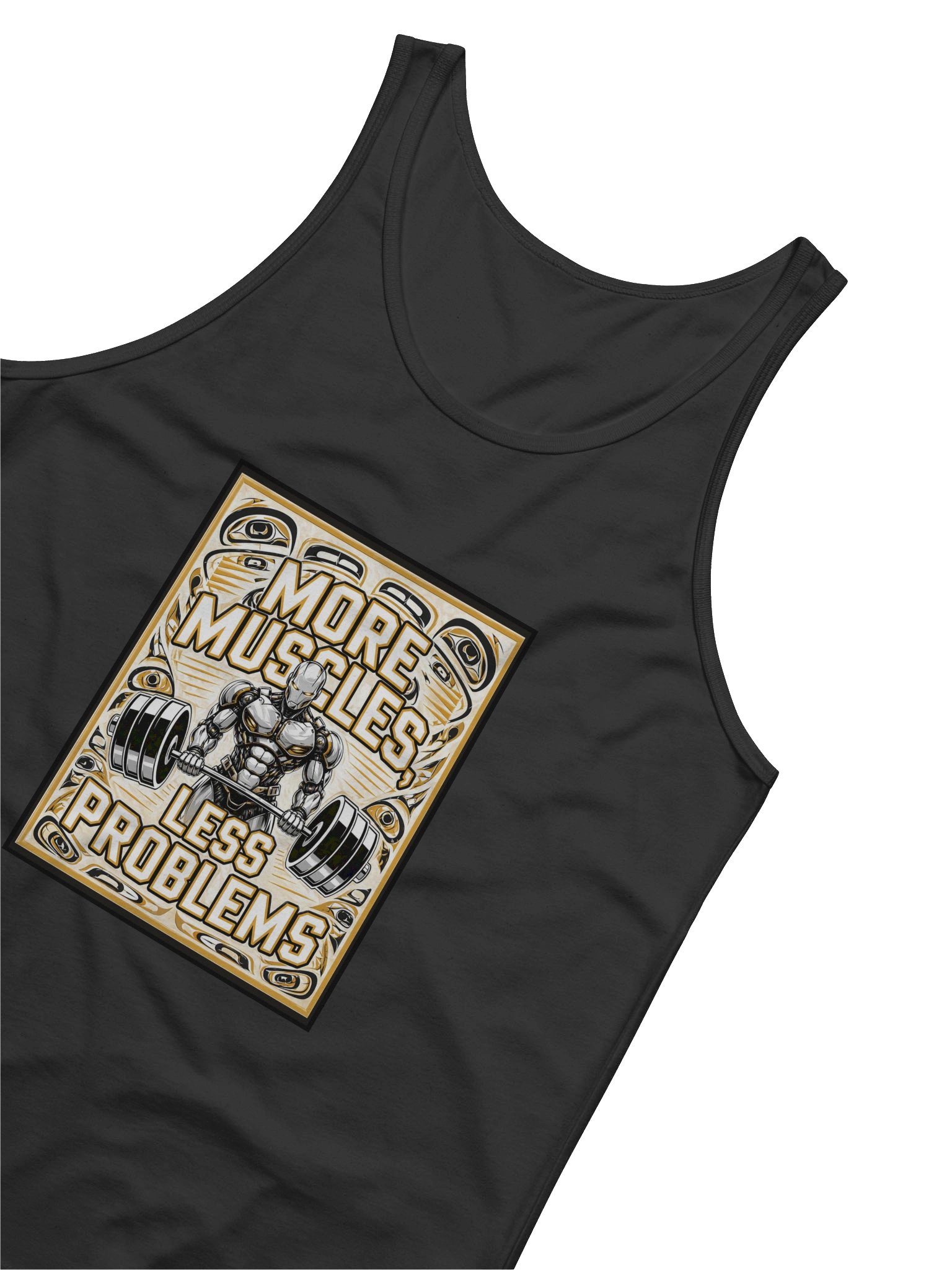 "MORE MUSCLES, LESS PROBLEM" Muscle Tank product image (5)