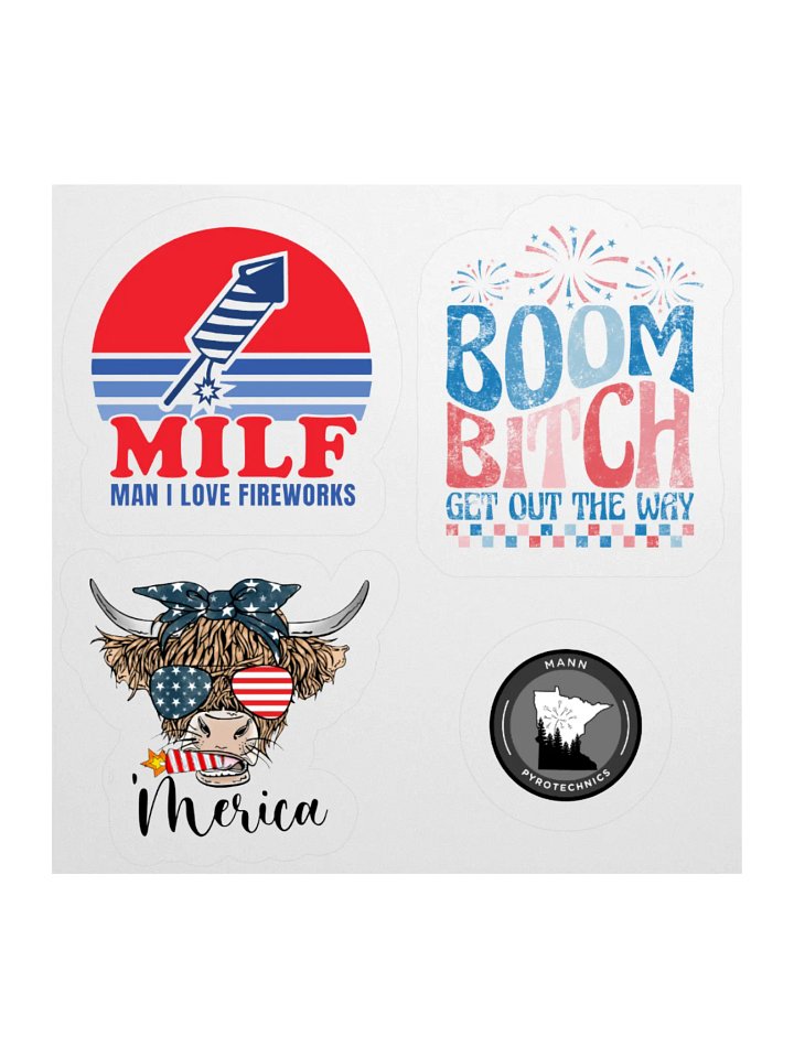 Patriotic Pyrotechnic Sticker Set product image (3)