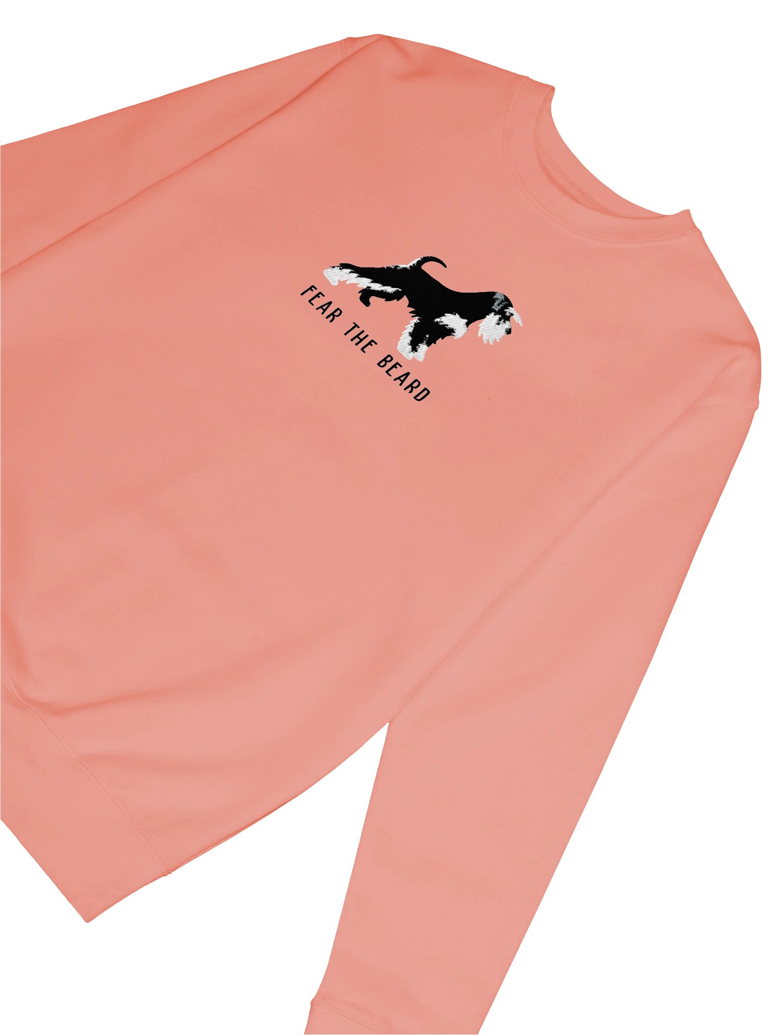 Fear the Beard Sweatshirt (Embroidered) of a Miniature Schnauzer(Black & Silver) product image (20)