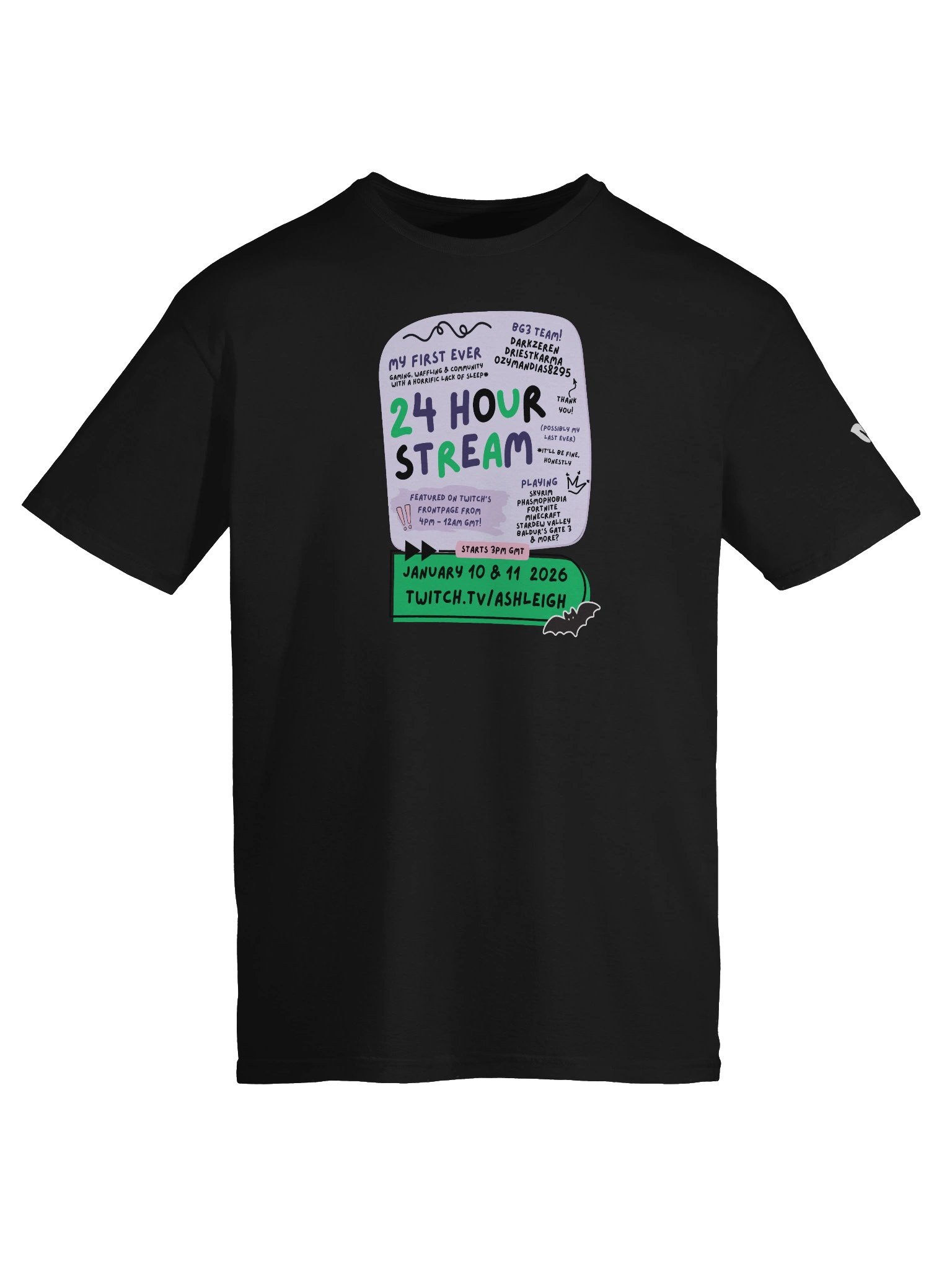 24 Hour Stream Souvenir T-Shirt product image (5)