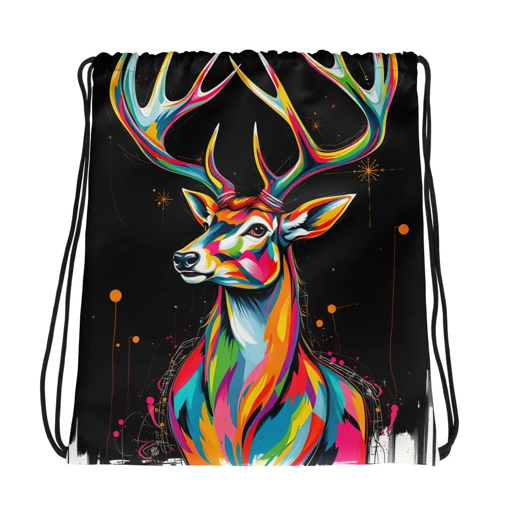 Vivid Antler Dreams Drawstring Bag product image (1)