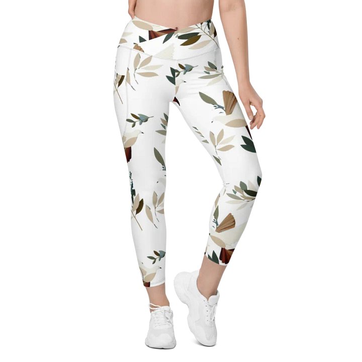 Harmony Birds Crossover Leggings with Pockets product image (1)