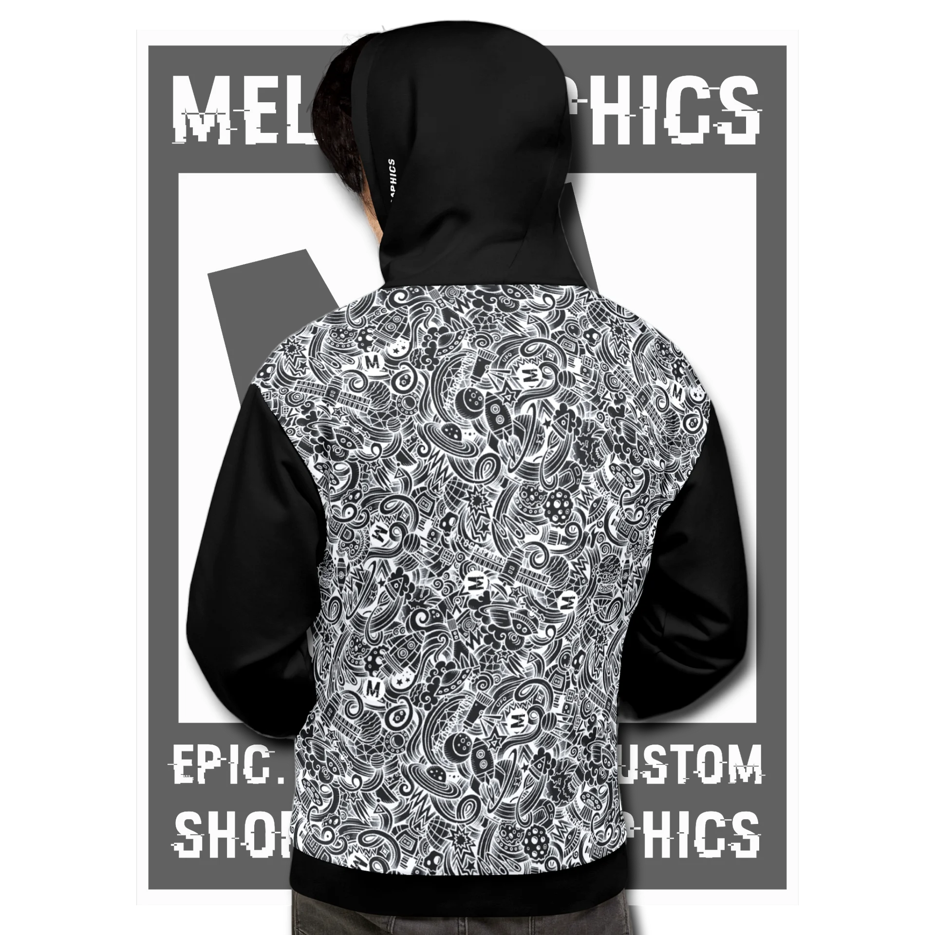 Dark Space Scribble - Ultimate Hoodie | #MadeByMELO product image (2)