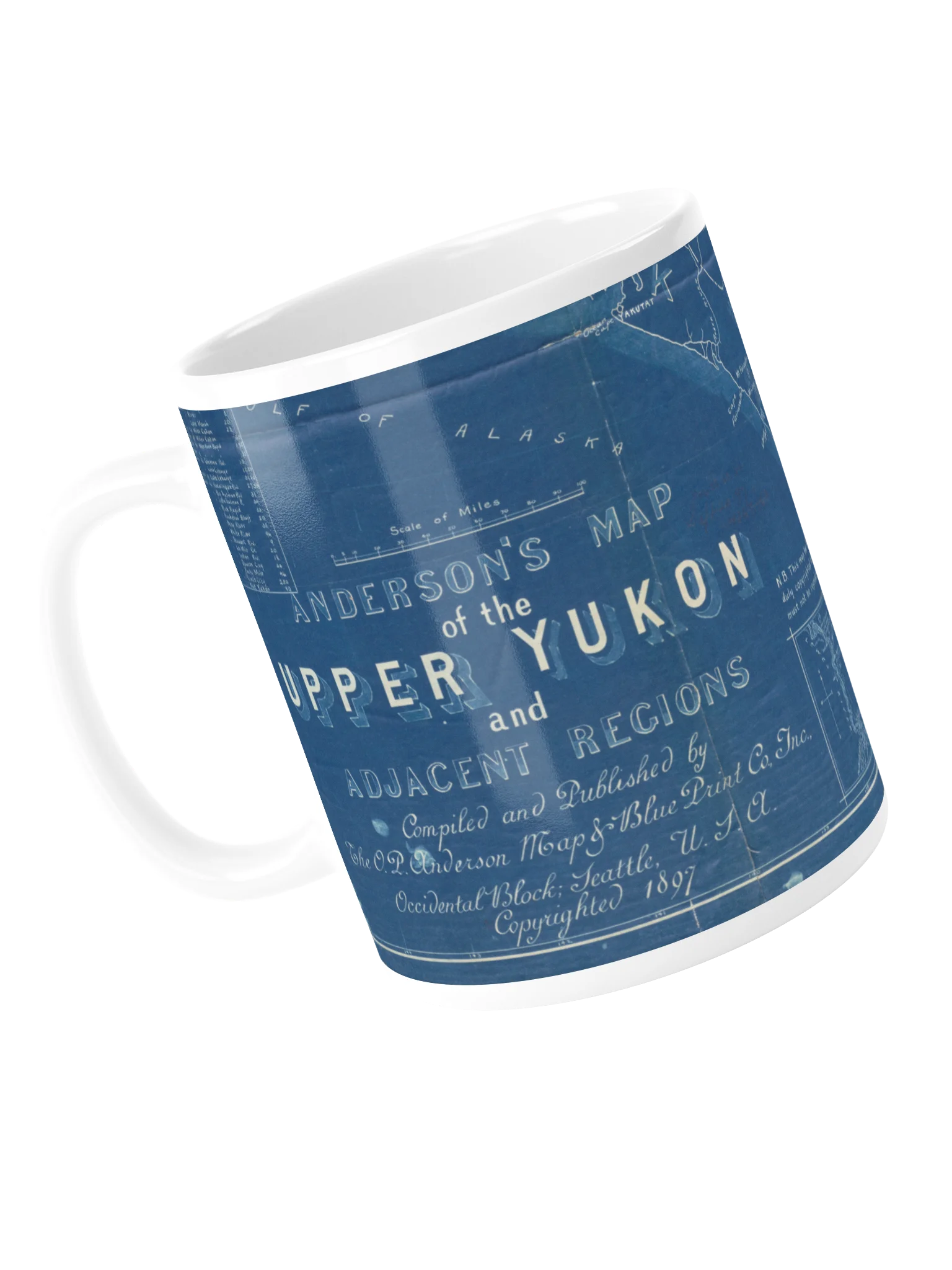 Upper Yukon Blue Map Mug product image (5)