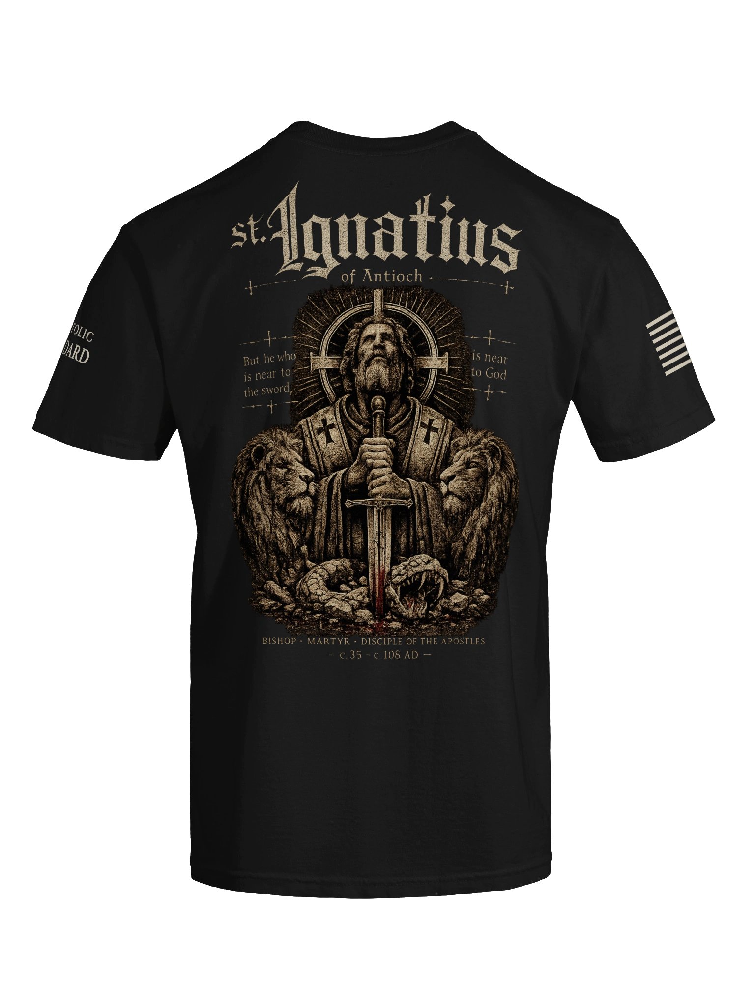 Saint Ignatius of Antioch — Near to God Heavyweight Tee product image (2)