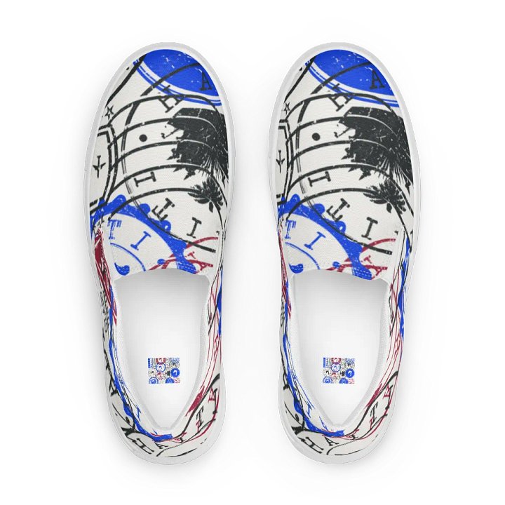 Haiti Stamp Women's Slip-On Shoes product image (1)