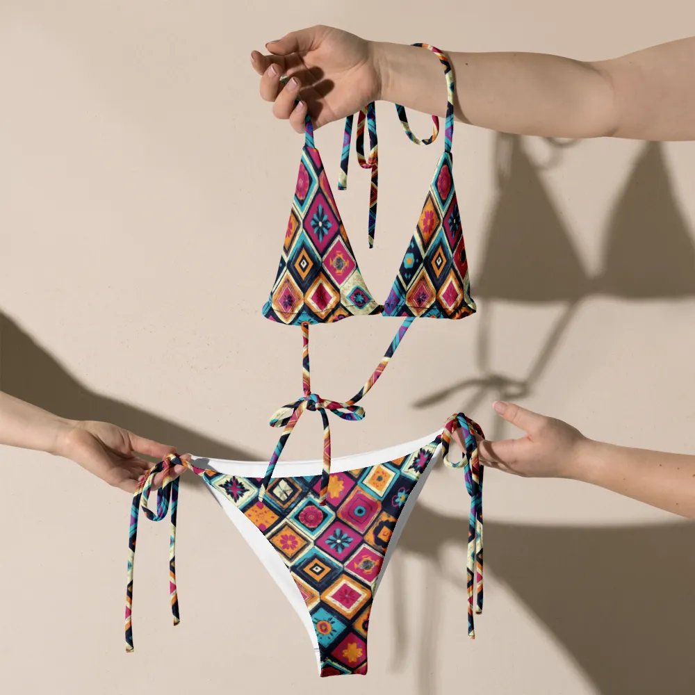 Symmetric Splendor Diamond Pattern Bikini Set product image (6)