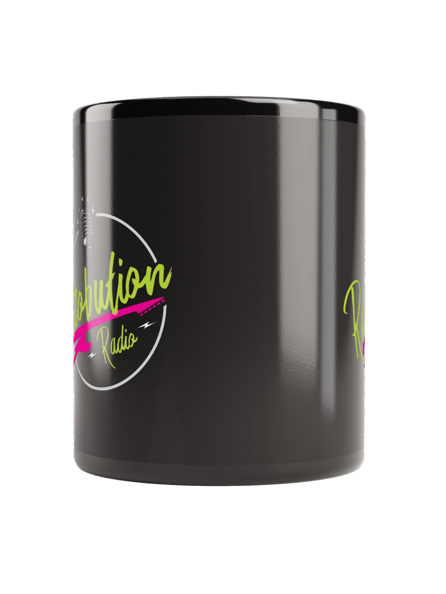 Retrobution Radio Black Glossy Mug product image (2)